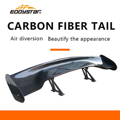 qualité  3D-V Customizable Carbon Fiber Rear Spoiler High Tail Fin Matt Black Carbon Fiber Parts usine