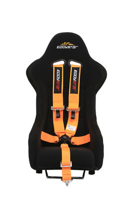 EDDYSTAR Ceinture de sécurité de course en nylon orange couleur 5 points ceinture de sécurité