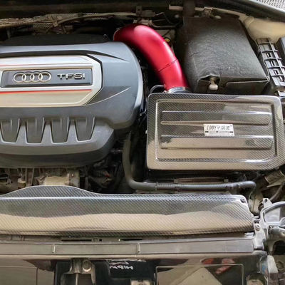Kit d'admission d'air en fibre de carbone EDDYSTAR générateur de vortex avec filtre à débit élevé de 76 mm pour 15-16 Audi A3 1.8T/2.0T