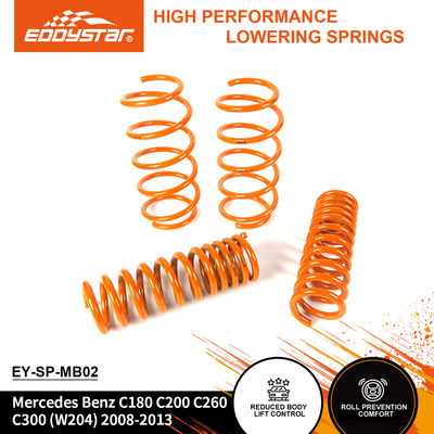 Kit de ressorts d'abaissement personnalisés anti-corrosion EDDYSTAR pour Mercedes Benz C180/C200/C260/C300 (2008-2013) - Jeu de 4 ressorts de précision avec abaissement de -30mm