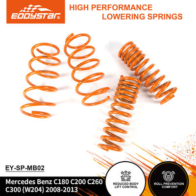 Kit de ressorts d'abaissement personnalisés anti-corrosion EDDYSTAR pour Mercedes Benz C180/C200/C260/C300 (2008-2013) - Jeu de 4 ressorts de précision avec abaissement de -30mm