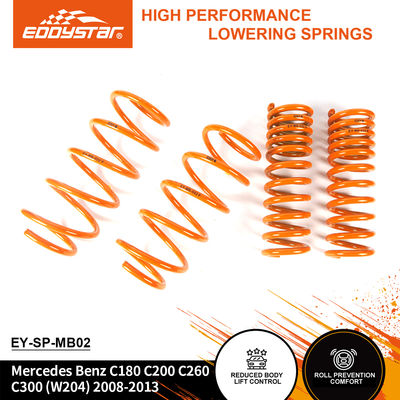 Kit de ressorts d'abaissement personnalisés anti-corrosion EDDYSTAR pour Mercedes Benz C180/C200/C260/C300 (2008-2013) - Jeu de 4 ressorts de précision avec abaissement de -30mm