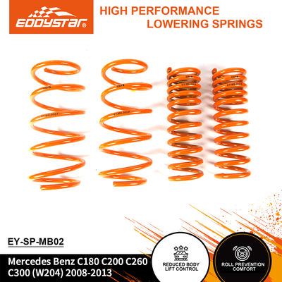 Kit de ressorts d'abaissement personnalisés anti-corrosion EDDYSTAR pour Mercedes Benz C180/C200/C260/C300 (2008-2013) - Jeu de 4 ressorts de précision avec abaissement de -30mm