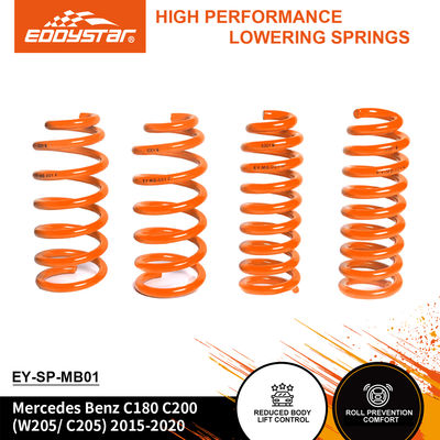 EDDYSTAR Kit de ressorts d'abaissement de précision (ensemble de 4) avec arrière 15% plus raide et avant 20% plus raide pour Mercedes Benz C180/C200 2015-2020