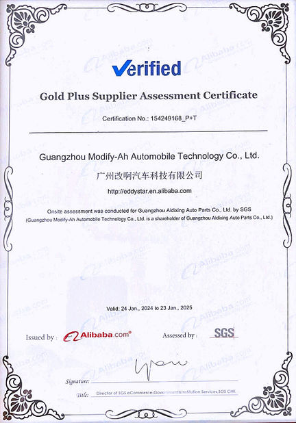Chine GUANGZHOU MODIFY-AH AUTOMOBILE TECHNOLOGY CO., LTD certifications